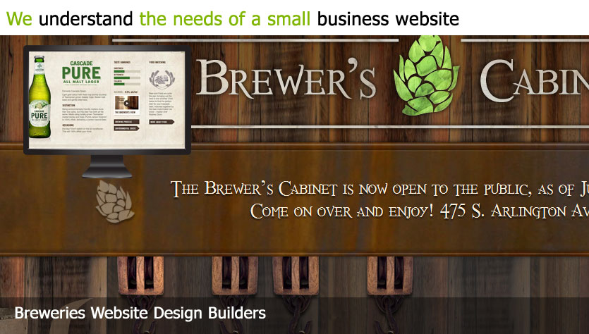 brewery web design template site builder