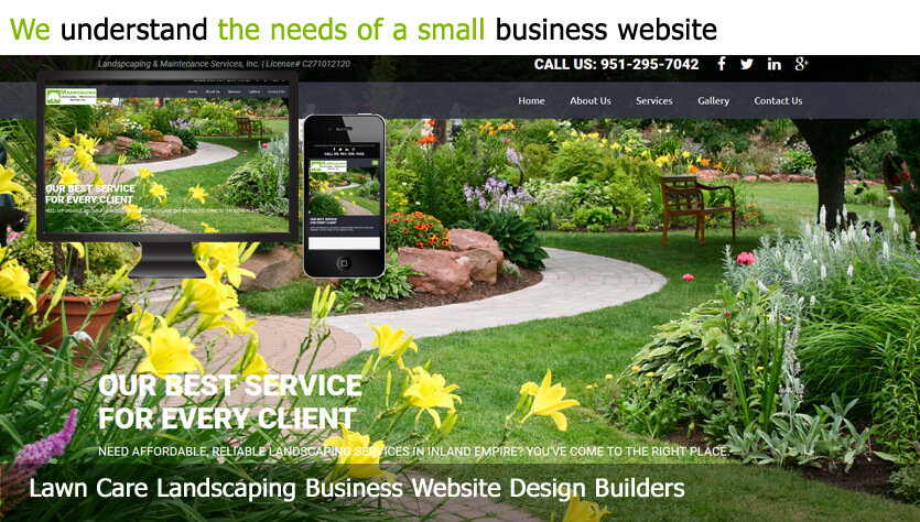 lawn care landscaping web design template site builder