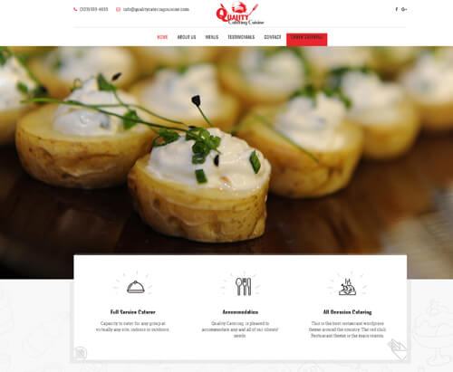 catering website